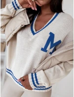 Dámsky oversize sveter MIRAGE cream FashionStreet MY2222