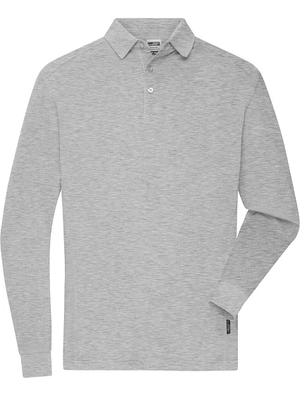 Daiber JN 1842 Pánske pracovné polo s dlhým rukávom z piké 02.1842 šedá melírovaná Daiber JN 1842 Pánske pracovné polo s dlhým rukávom z piké 02.1842 šedá melírovaná