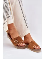 Dámské Pantofle Na Platformě S Přezkou A Camel model 21689943 - Boto