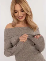 Sweter DHJ SW model 20609014 ciemny bezowy - FPrice