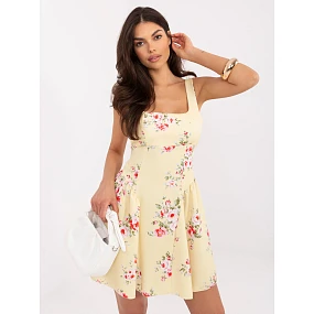 Sukienka MI SK model 22120781 jasny żółty - FPrice Sukienka MI SK model 22120781 jasny żółty - FPrice