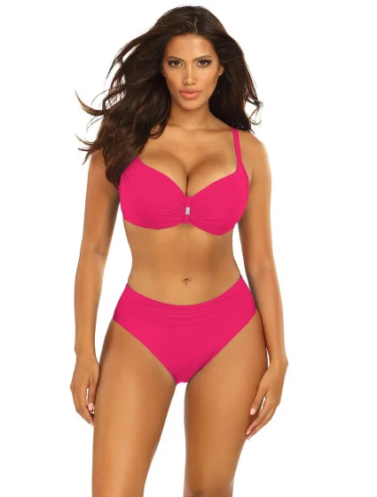 Dámske dvojdielne plavky Fashion 27 S940SV1-2d tm.ružové- Self