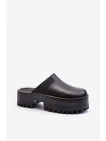 Damskie Klapki Na Masywnej Podeszwie Big Star NN274014 Czarne