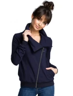 model 15097749 Mikina na zip ecru barva - BeWear