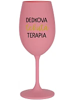 DEDKA'S LIQUID THERAPY - ružový pohár na víno 350 ml