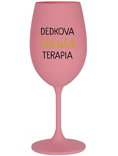 DEDKA'S LIQUID THERAPY - ružový pohár na víno 350 ml