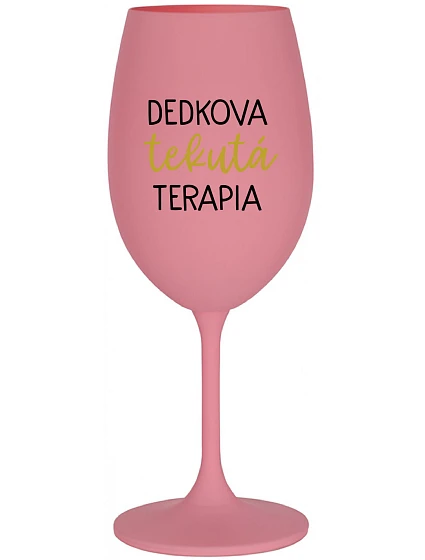 DEDKA'S LIQUID THERAPY - ružový pohár na víno 350 ml