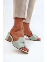 Klapky na podpatku model 198675 Step in style Klapky na podpatku model 198675 Step in style
