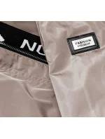 Dámska tenká bunda s kakaovým lemovaním (B8145-51)