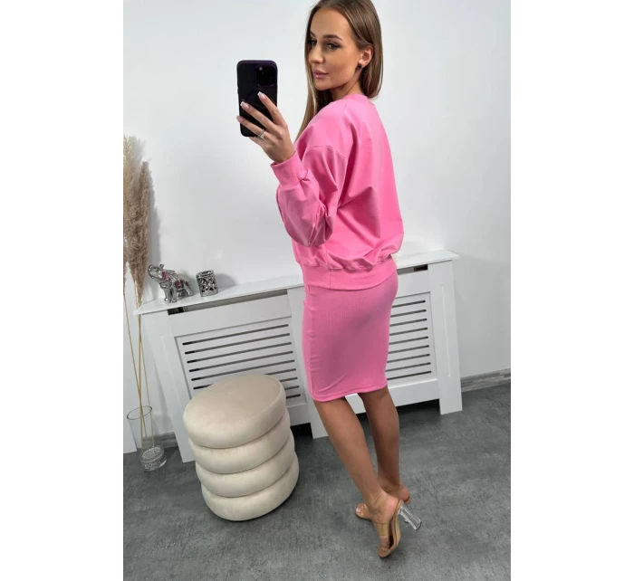 Súprava blúzka + pruhované šaty svetlo ružová Súprava blúzka + pruhované šaty svetlo ružová