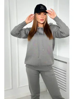 Sveter set Mikina + Nohavice tmavo šedá