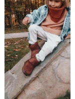 Dziecięce Ocieplane Botki Śniegowce Brązowe Gooby