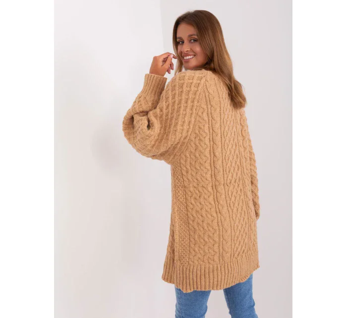 Sweter AT SW  camelowy model 18895555 - FPrice