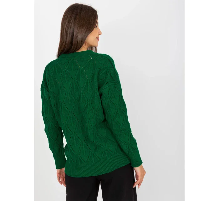 Dámsky sveter LC SW 8035 tmavo zelený