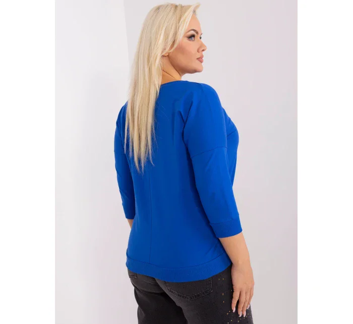 Bluzka RV BZ model 19143325 kobaltowy - FPrice Bluzka RV BZ model 19143325 kobaltowy - FPrice