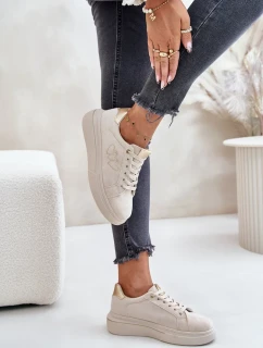 Zateplené dámske tenisky Big Star Beige