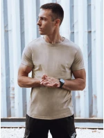 Pánske tričko bez potlače béžové RX5610