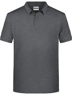 Daiber 8010 Pánske polo tričko z bio bavlny 02.8010 black heather