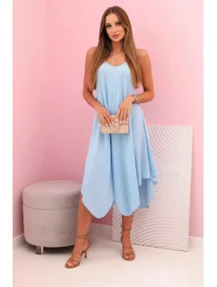 Women's dress with flared with  modrý model 21097703 - K-Fashion