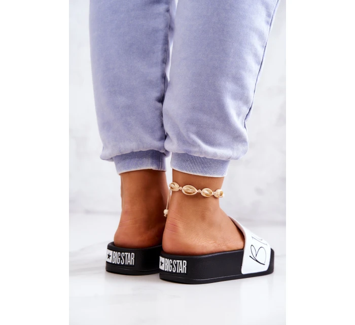 Dámské gumové pantofle Big Star model 21576902 Černobílé - Big Star Shoes Dámské gumové pantofle Big Star model 21576902 Černobílé - Big Star Shoes