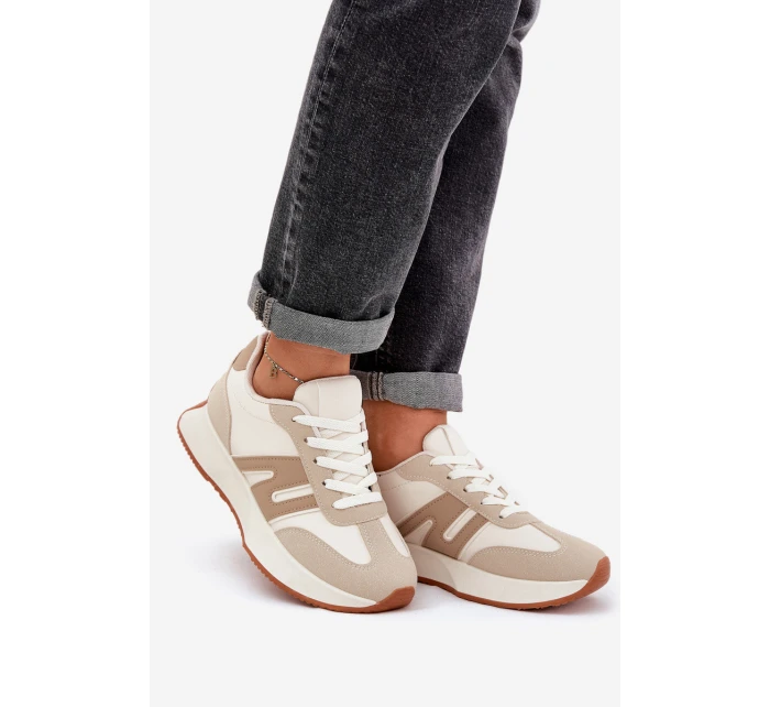 Dámské Sportovní Boty Na Platformě Béžové model 21686217 - Boto Dámské Sportovní Boty Na Platformě Béžové model 21686217 - Boto