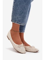 Baleríny S Pletením A Mašlí Ecru model 21744492 - Boto