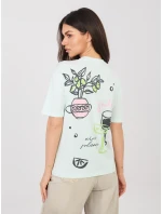 T shirt D12022AH02645AA mietowy