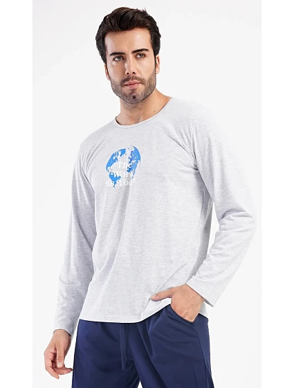 Pánské pyžamo dlouhé model 22407250 - Vienetta MAN Pánské pyžamo dlouhé model 22407250 - Vienetta MAN