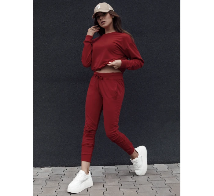 Dámské tepláky FITS bordó Dstreet model 21982287 - FashionStreet