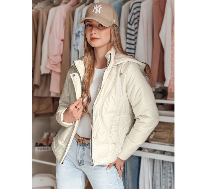 Dámská přechodná prošívaná bunda bílá Dstreet model 21986664 - FashionStreet