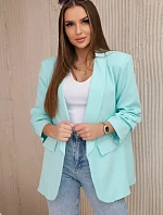 Bunda s klopami elegantná mätová