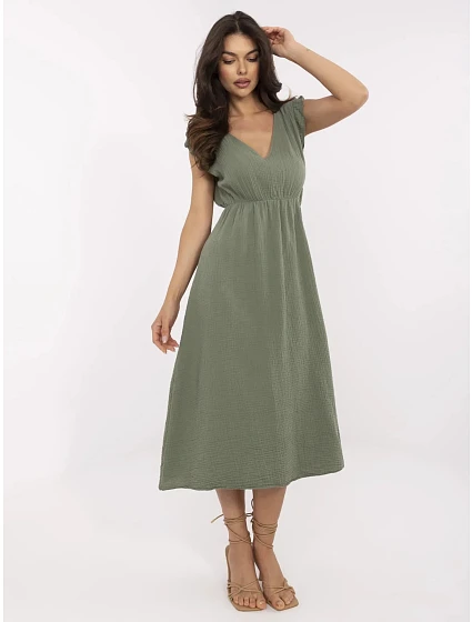 Sukienka MI SK model 21132996 khaki - FPrice Sukienka MI SK model 21132996 khaki - FPrice
