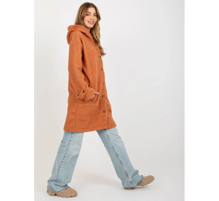 Dámsky kabát RV PL 8449.98P tmavo oranžový