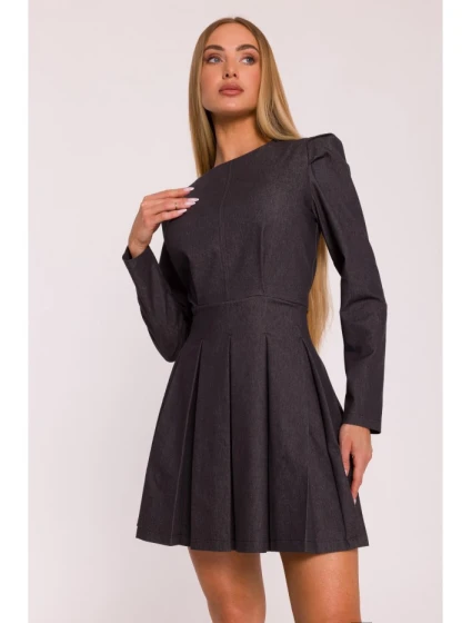 M884 Džínsové šaty - grafitové