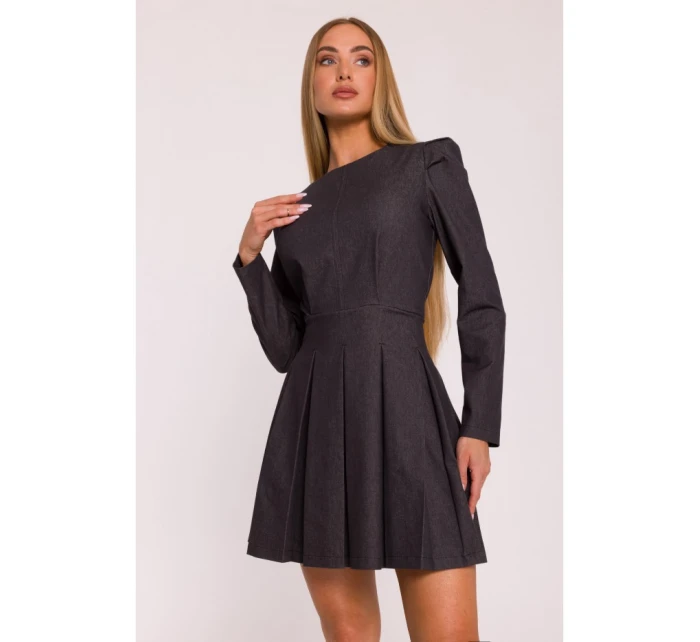 M884 Džínsové šaty - grafitové