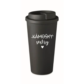 KÁMOŠKY SESTRY - černý termohrnek 475 ml