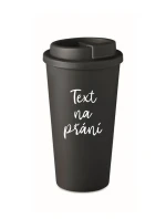 TEXT NA PŘÁNÍ - černý termohrnek 475 ml