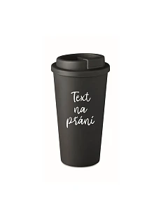 TEXT NA PŘÁNÍ - černý termohrnek 475 ml