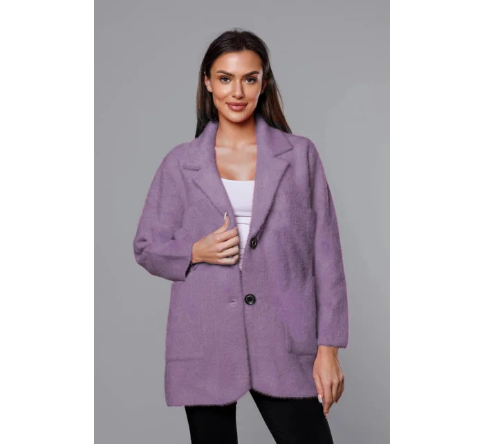 Krátky fialový vlnený prehoz cez oblečenie typu alpaka (7108-1) Krátky fialový vlnený prehoz cez oblečenie typu alpaka (7108-1)