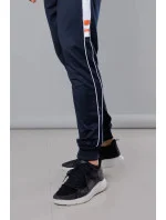 Pánske tepláky s prúžkami tmavomodré (8K161)