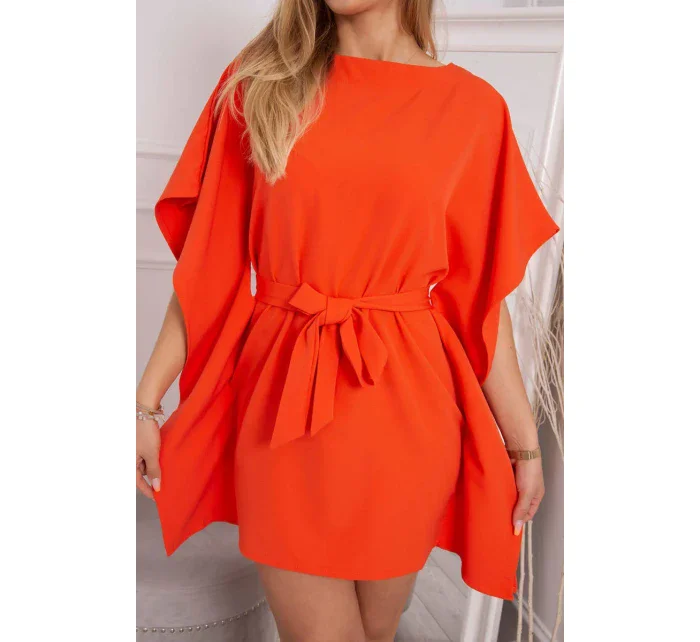 Oversize netopýří šaty oranžová