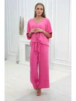 Souprava halenky a kalhot růžová