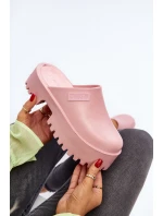 Dámské žabky s masivní podrážkou Big Star model 21649453 Růžové - Big Star Shoes Dámské žabky s masivní podrážkou Big Star model 21649453 Růžové - Big Star Shoes