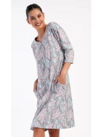 Dámske domáce šaty s trojštvrťovými rukávmi Kika