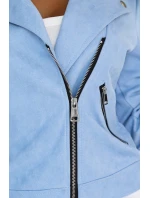 481-3 Semišové tričko s dlhými rukávmi a zipsami - MODRÉ 481-3 Semišové tričko s dlhými rukávmi a zipsami - MODRÉ