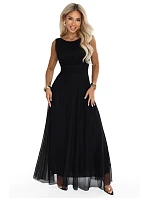 dlouhé maxi šaty s kulatým výstřihem – černé model 22294993 - numoco basic dlouhé maxi šaty s kulatým výstřihem – černé model 22294993 - numoco basic