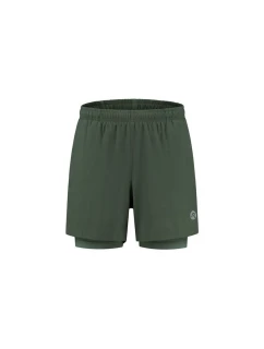 Rogelli 2v1 šortky ESSENTIAL green 3XL