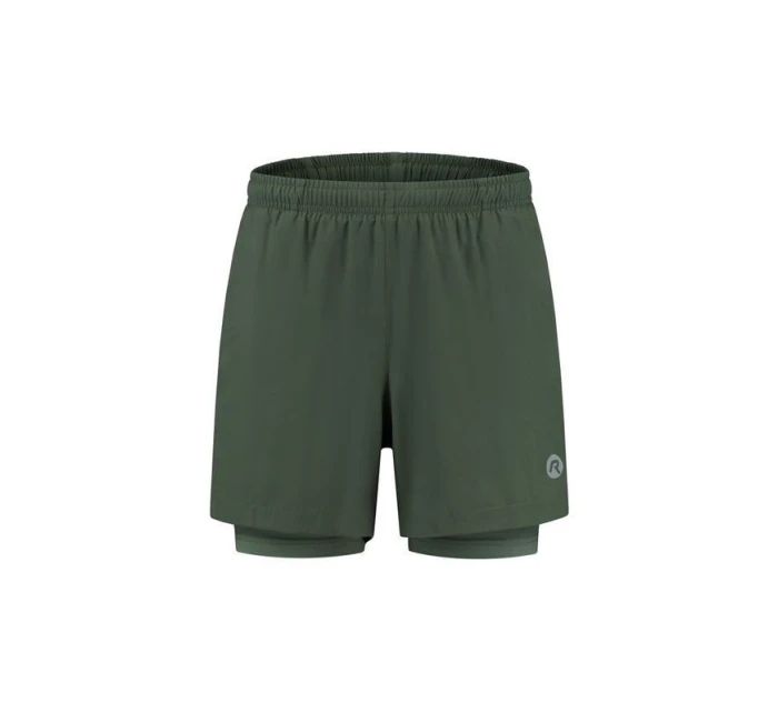 Rogelli 2v1 šortky ESSENTIAL green 3XL