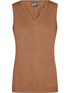 JN 656 Dámská svetrová vesta s výstřihem do V model 22487722 camel - Daiber