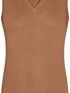 Daiber JN 656 Dámska sveterová vesta s výstrihom do V 02.0656 camel